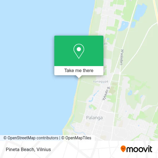 Pineta Beach map