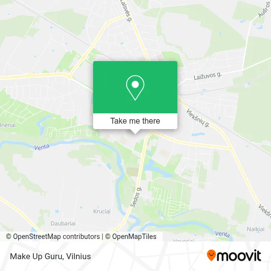 Make Up Guru map