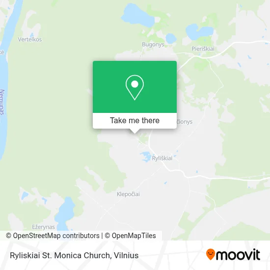 Ryliskiai St. Monica Church map