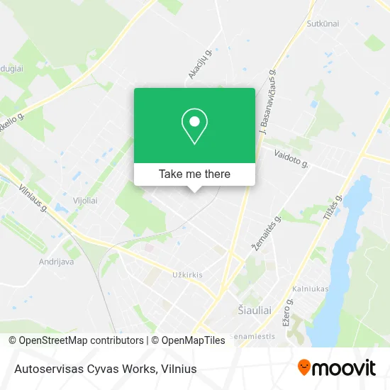 Autoservisas Cyvas Works map