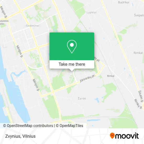 Zvynius map