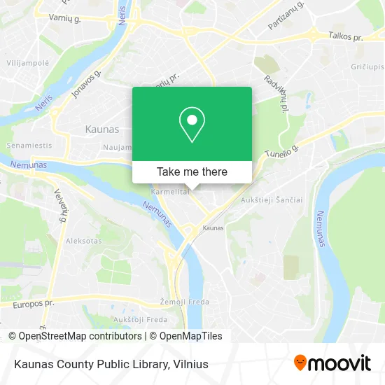 Kaunas County Public Library map