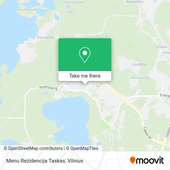 Menu Rezidencija Taskas map