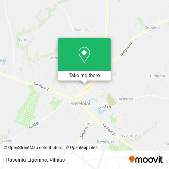Raseiniu Ligonine map