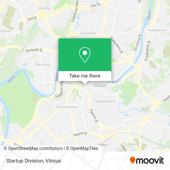 Startup Division map