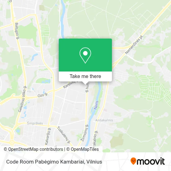 Code Room Pabėgimo Kambariai map