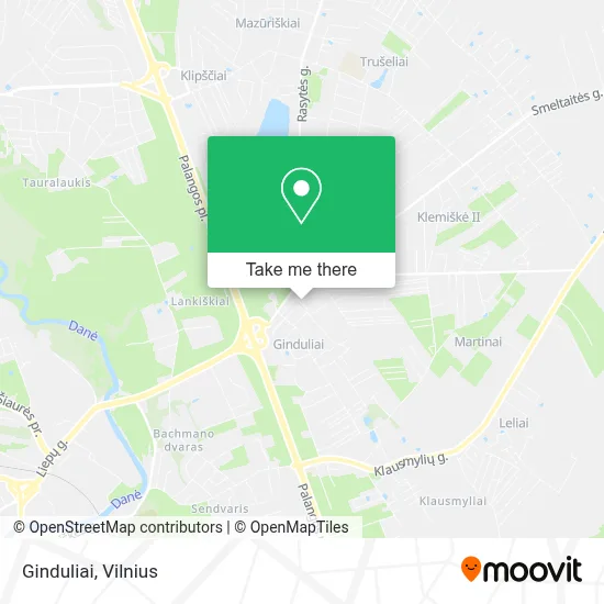 Ginduliai map