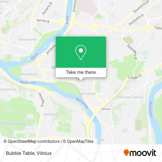 Bubble Table map