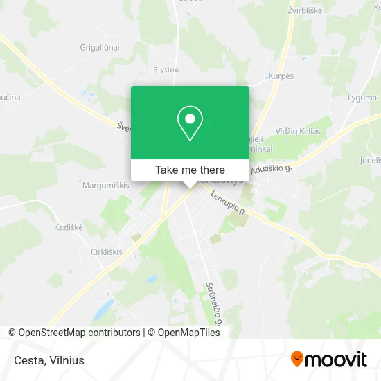Cesta map