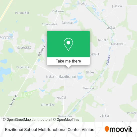 Bazilionai School Multifunctional Center map