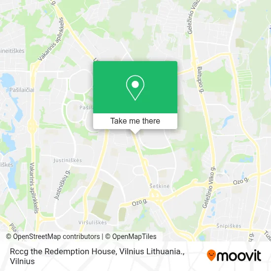 Rccg the Redemption House, Vilnius Lithuania. map