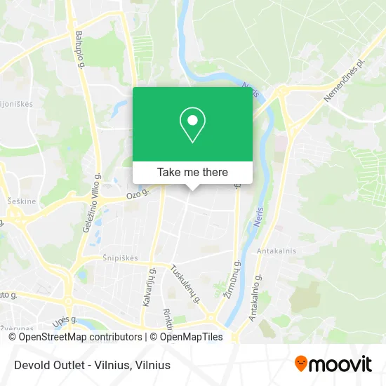 Devold Outlet - Vilnius map