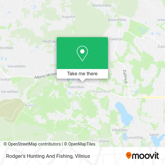 Rodger's Hunting And Fishing map