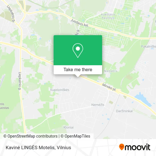 Карта Kavinė LINGĖS Motelis