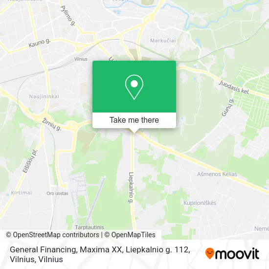 Карта General Financing, Maxima XX, Liepkalnio g. 112, Vilnius