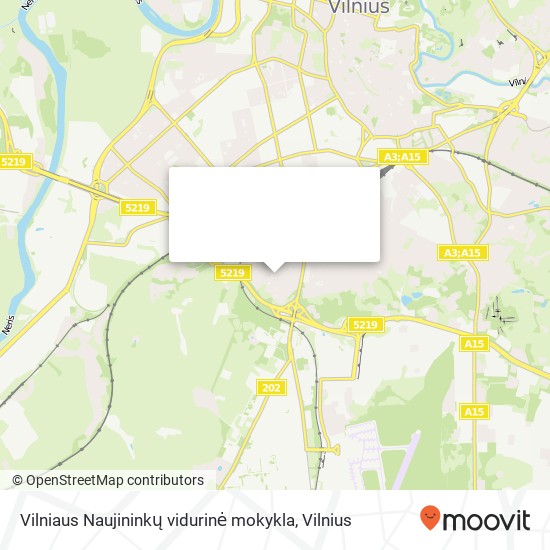 Карта Vilniaus Naujininkų vidurinė mokykla