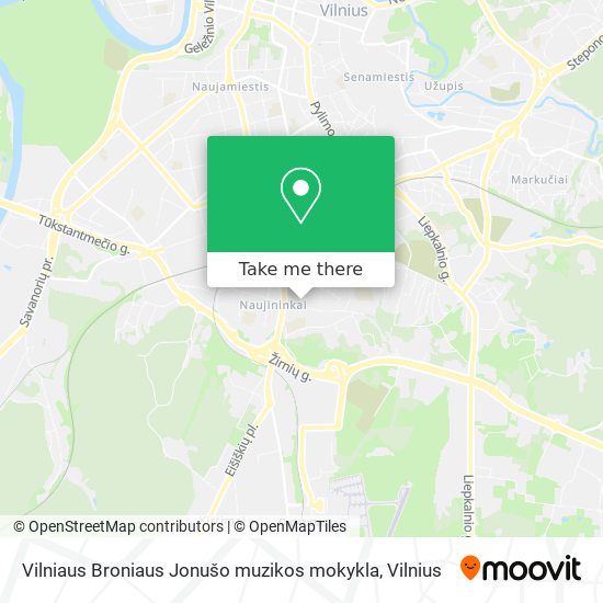 Карта Vilniaus Broniaus Jonušo muzikos mokykla