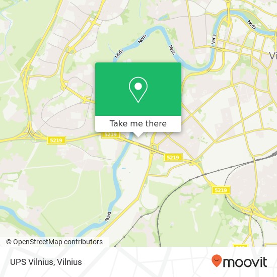 UPS Vilnius map