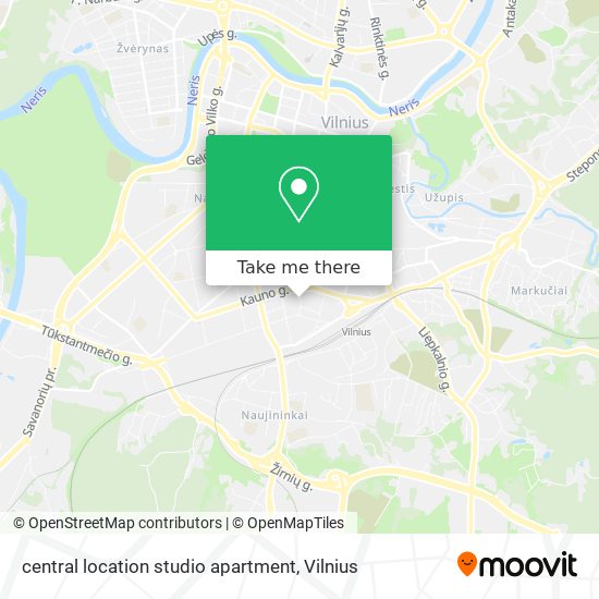 central location studio apartment map
