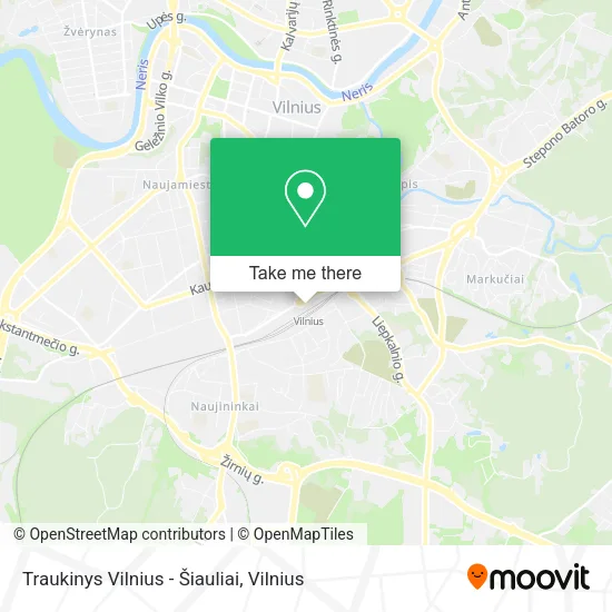 Карта Traukinys Vilnius - Šiauliai