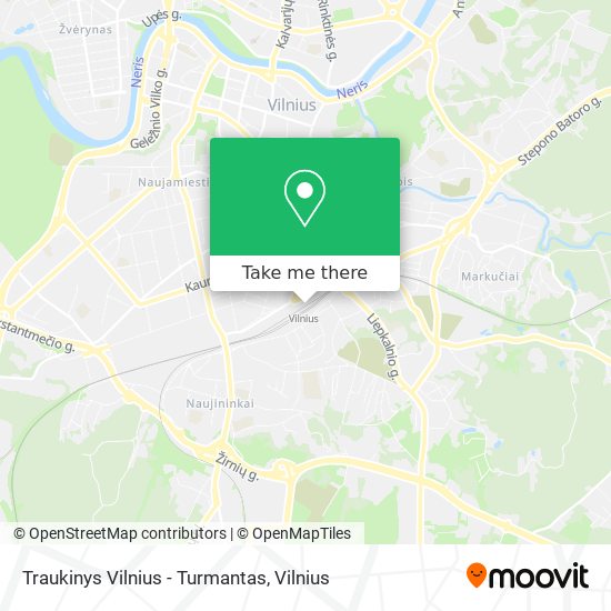 Traukinys Vilnius - Turmantas map
