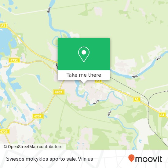 Šviesos mokyklos sporto sale map