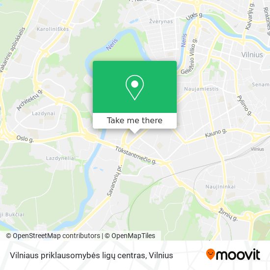 Карта Vilniaus priklausomybės ligų centras