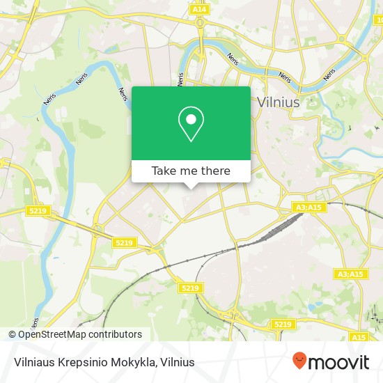 Карта Vilniaus Krepsinio Mokykla
