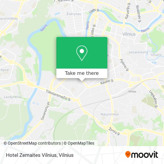 Hotel Zemaites Vilnius map