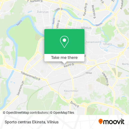 Карта Sporto centras Ekinsta