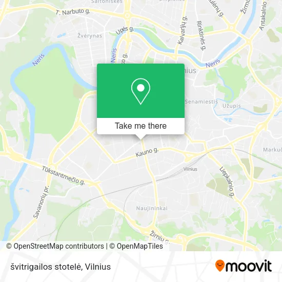 Карта švitrigailos stotelė