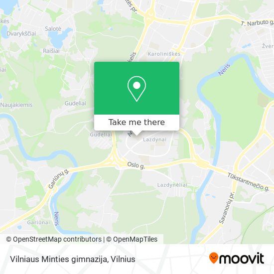 Карта Vilniaus Minties gimnazija