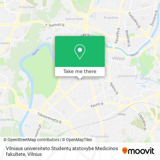Карта Vilniaus universiteto Studentų atstovybė Medicinos fakultete