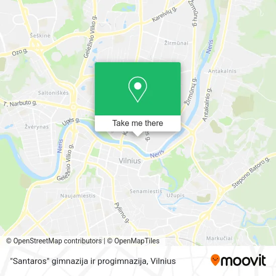 Карта "Santaros" gimnazija ir progimnazija