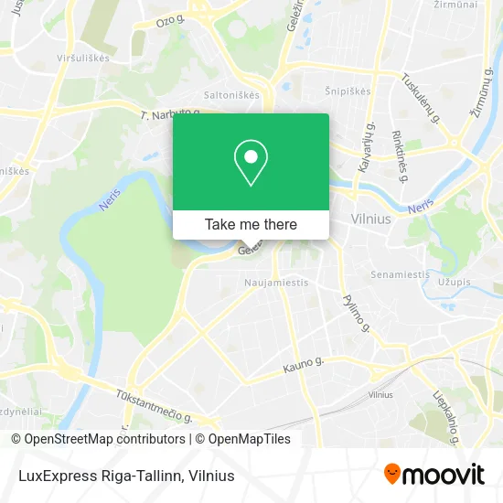 LuxExpress Riga-Tallinn map