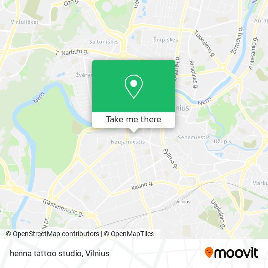 How to get to henna tattoo studio in Vilniaus by Bus or Trolleybus?