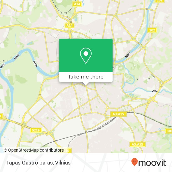 Карта Tapas Gastro baras