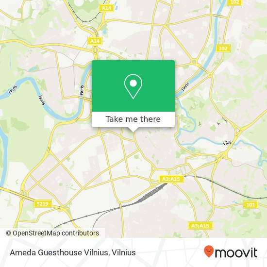 Ameda Guesthouse Vilnius map