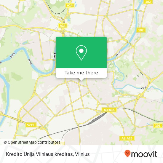 Kredito Unija Vilniaus kreditas map