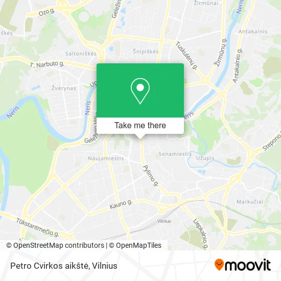 Карта Petro Cvirkos aikštė