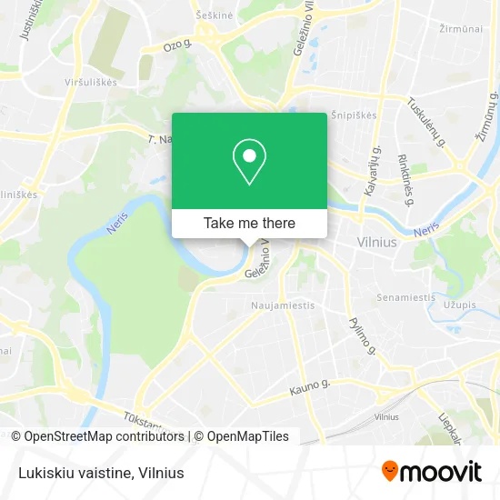 Карта Lukiskiu vaistine