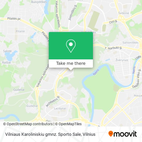 Карта Vilniaus Karoliniskiu gmnz. Sporto Sale