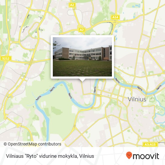 Vilniaus "Ryto" vidurine mokykla map
