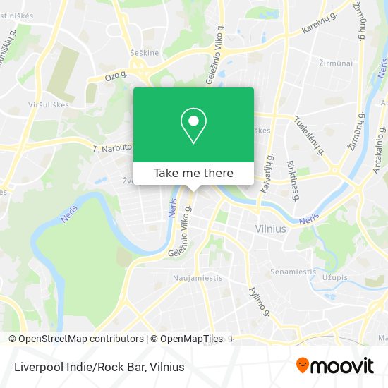 Liverpool Indie/Rock Bar map