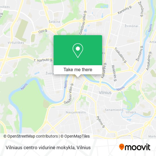Vilniaus centro vidurinė mokykla map