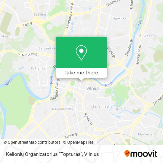 Карта Kelionių Organizatorius "Topturas"