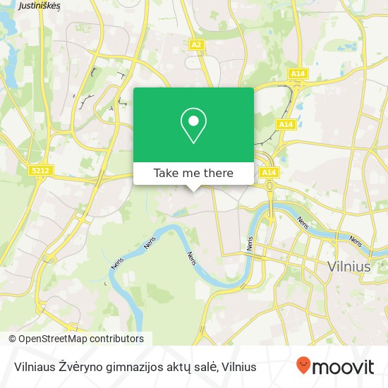 Vilniaus Žvėryno gimnazijos aktų salė map