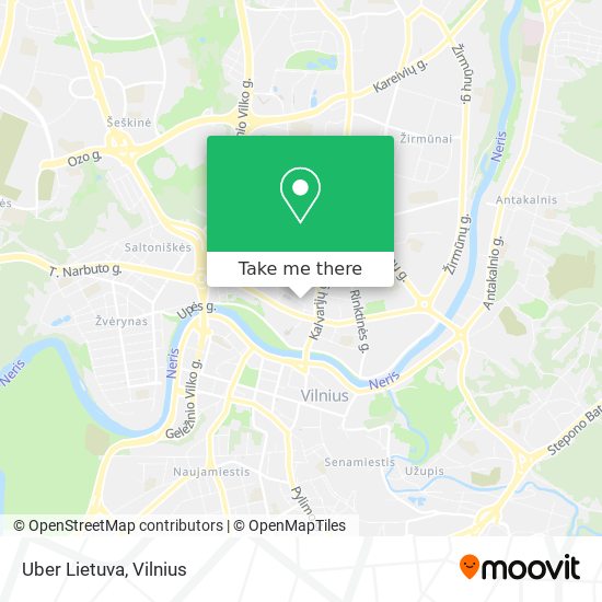 Карта Uber Lietuva