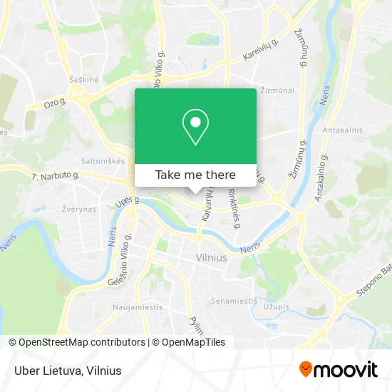 Карта Uber Lietuva