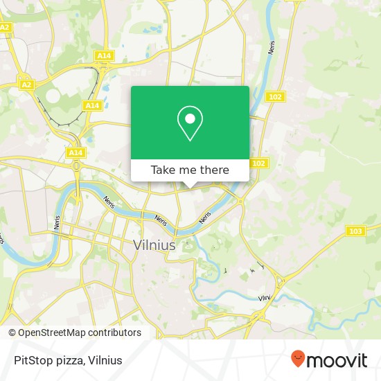 PitStop pizza map
